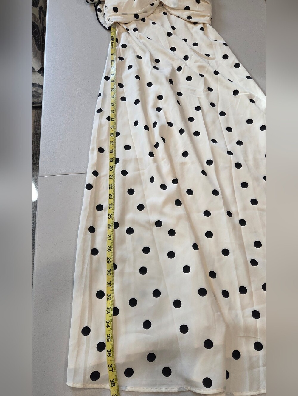 One Shoulder Dress, Polka-dots Maxi Asst Sizes - Picture 11 of 14